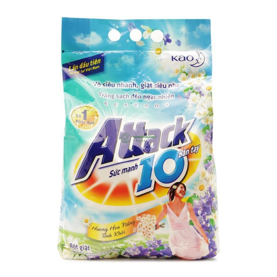 Bột Giặt Attack Hương Hoa Nắng Tinh Khôi (3.8 kg)